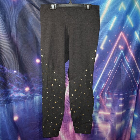 Old Navy Gray with Gold Celestial Active Ankle High Rise Balance Legging L - Picture 2 of 6